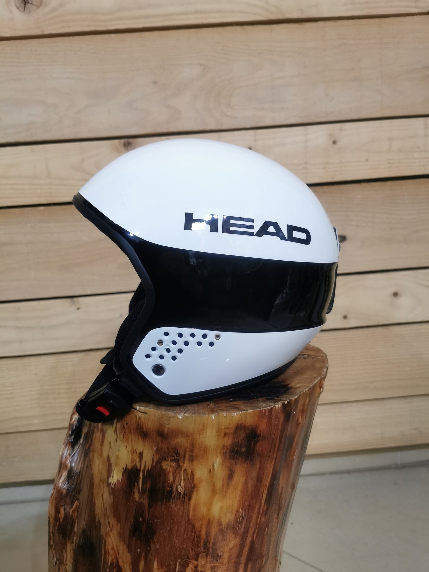 HEAD Stivot Race Carbon Helmet - White/Black (M, 57-58 cm)
