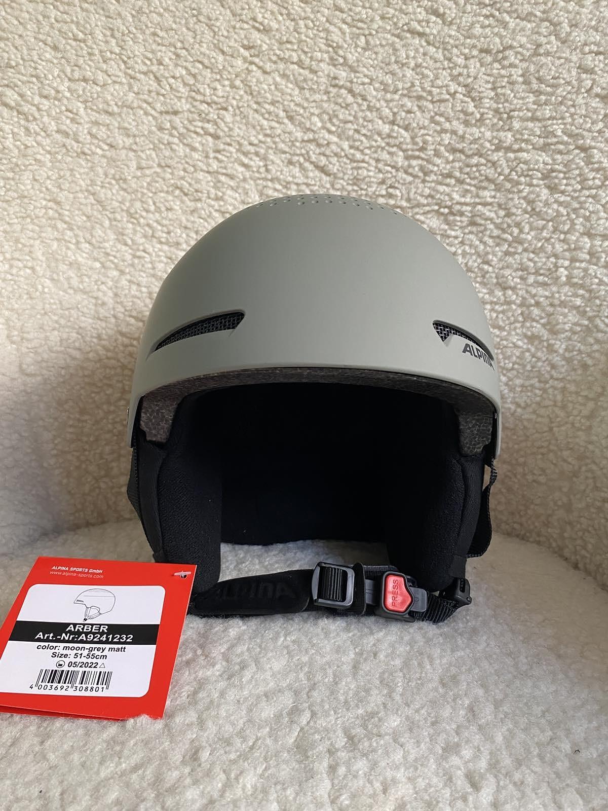 Alpina Arber Moon - Grey Matt Ski Helmet