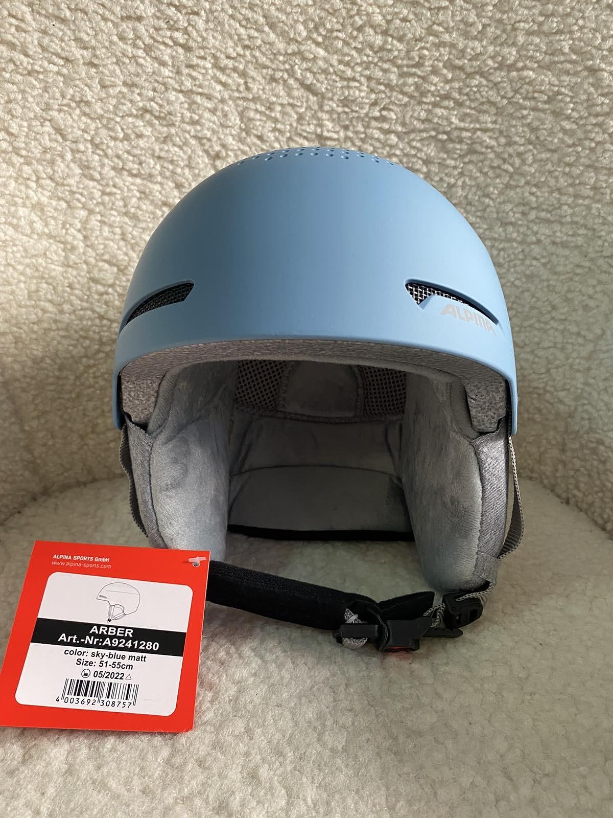 Alpina Arber Sky-Blue Matt Ski Helmet