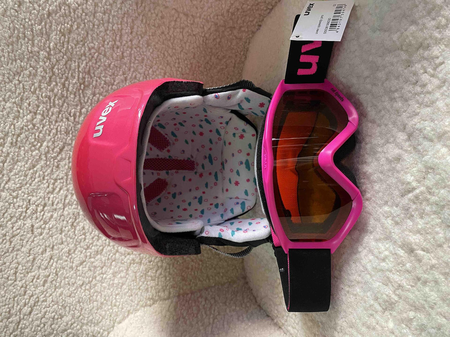 Uvex Manic Pink Snow Bunny Ski Helmet