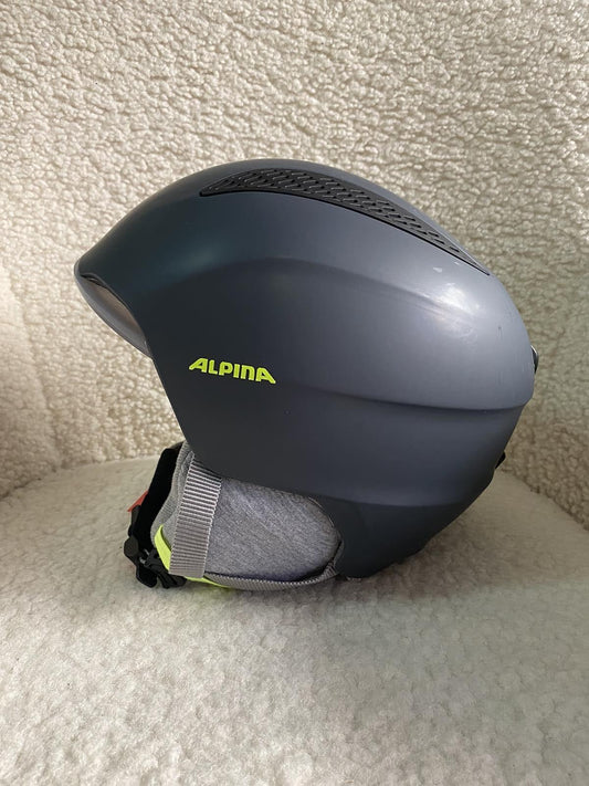 Alpina Grand JR Charcoal-Neon Yellow Ski Helmet