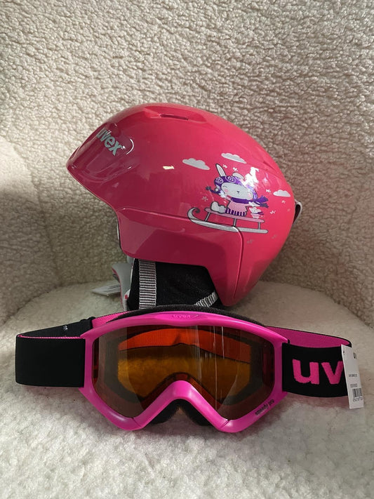 Uvex Manic Pink Snow Bunny Ski Helmet